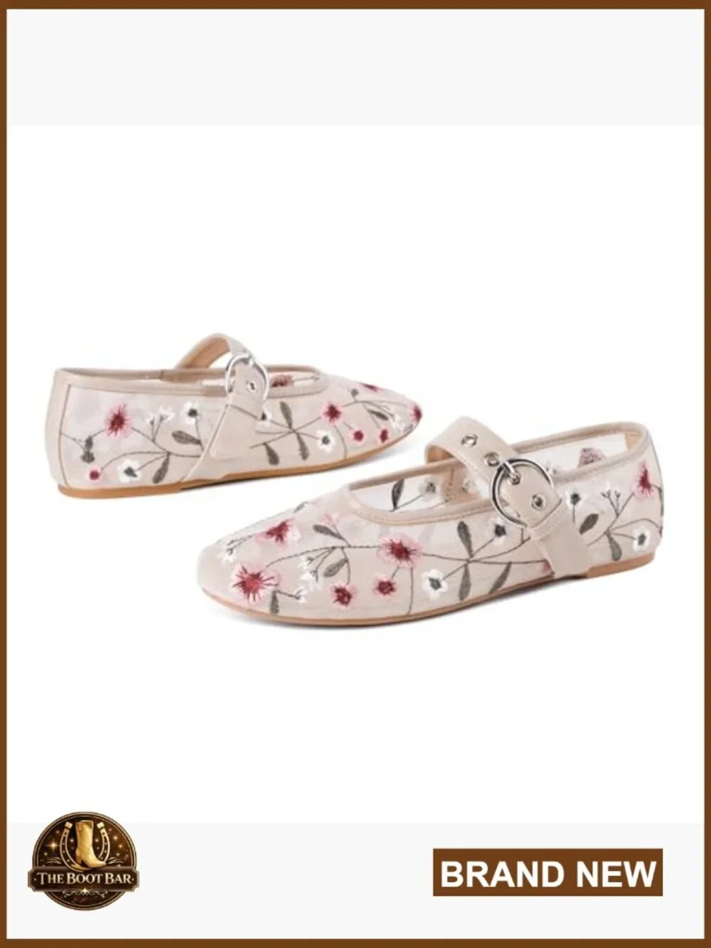 Round Toe Mary Jane Ballet Flats Buckle Strap Slip On Breathable Mesh Womens